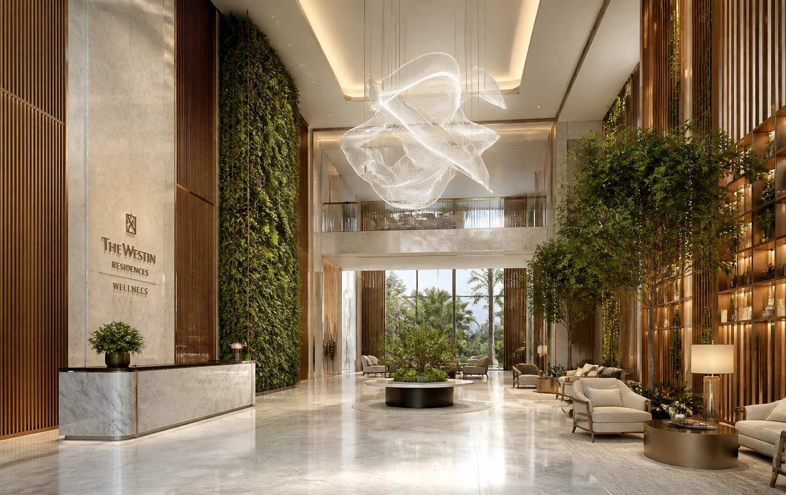 Hospitality-grade lobby interior